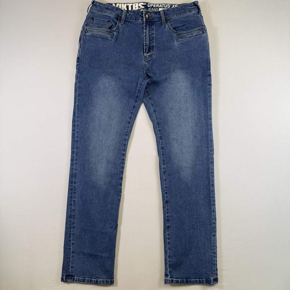 Viktos Operatus XP Tactical Jeans Mens 32x32 Blue Stretch Denim EDC Workwear